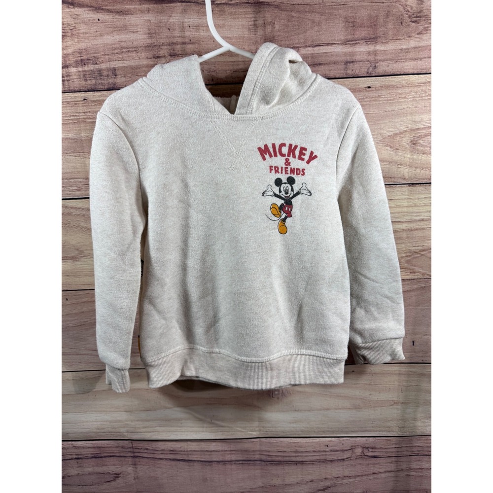Disney Junior Mickey and Friends Kids Oatmeal Heather Fleece Hoodie 3T Pullover